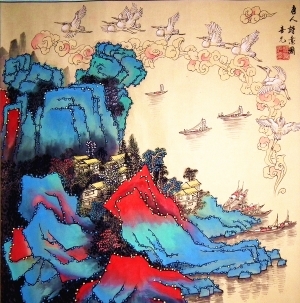 zeitgenössische kunst von Yang Xiyuan - Ein poetisches Bild zur Zeit der Tang-Dynastie