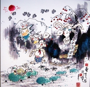 zeitgenössische kunst von Yang Xiyuan - Die Kindheitserinnerung