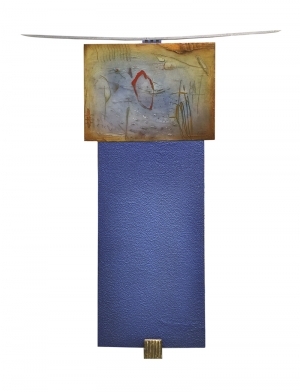 Zeitgenössische Bildhauerei - Zen-Serie Nr. 9, Zen-Blau,