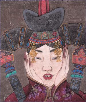 zeitgenössische kunst von Su Ruya - Frau mit mongolischer Nationalität