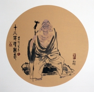 zeitgenössische kunst von Lin Xinghu - Die Achzehn Arhats - Serie(insgesamt 19 Gemälde)