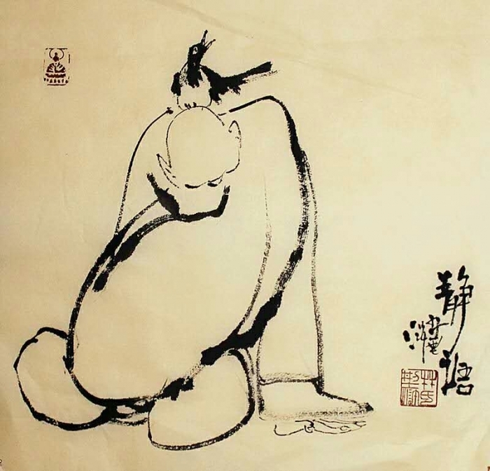 Lin Xinghu Chinesische Kunst - Serie - Tuschmalereien von buddistischer Prägung (Elf Malereien)