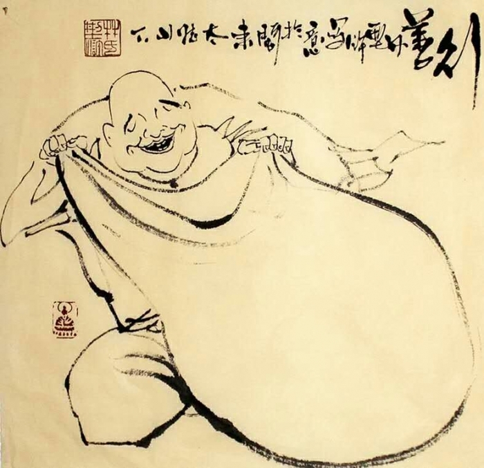 Lin Xinghu Chinesische Kunst - Serie - Tuschmalereien von buddistischer Prägung (Elf Malereien)