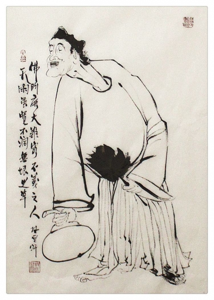 Lin Xinghu Chinesische Kunst - Der taoistische Priester Ji Gong