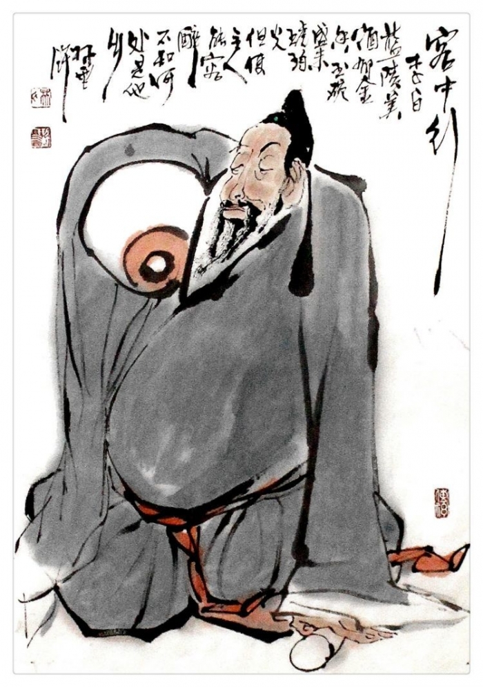 Lin Xinghu Chinesische Kunst - Die Inspiration des Dichtets Li Bai