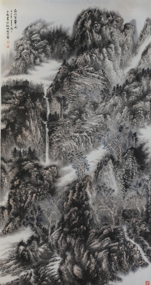 zeitgenössische kunst von Liu Yuzhu - Das Grüne der Berge im Herbst