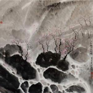 zeitgenössische kunst von Liu Yuzhu - Die Einmündung mehrerer Bäche in den See