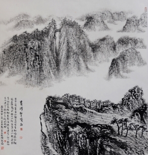 zeitgenössische kunst von Liu Yuzhu - Die heilige Landschaft des Gebirges Guiqing