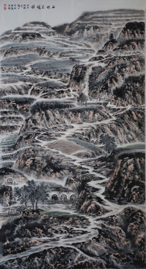 zeitgenössische kunst von Liu Yuzhu - Die im Morgenrot liegenden Hügel