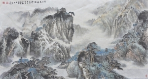 zeitgenössische kunst von Liu Yuzhu - Der in Bergen liegende Wasserfall