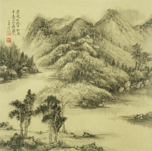 zeitgenössische kunst von Galerie Fenghe Tang - Berge und Gewässer in Doufang 3