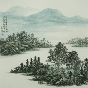 zeitgenössische kunst von Galerie Fenghe Tang - Berge und Gewässer in Doufang 5