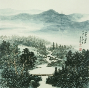 zeitgenössische kunst von Galerie Fenghe Tang - Berge und Gewässer in Doufang 4