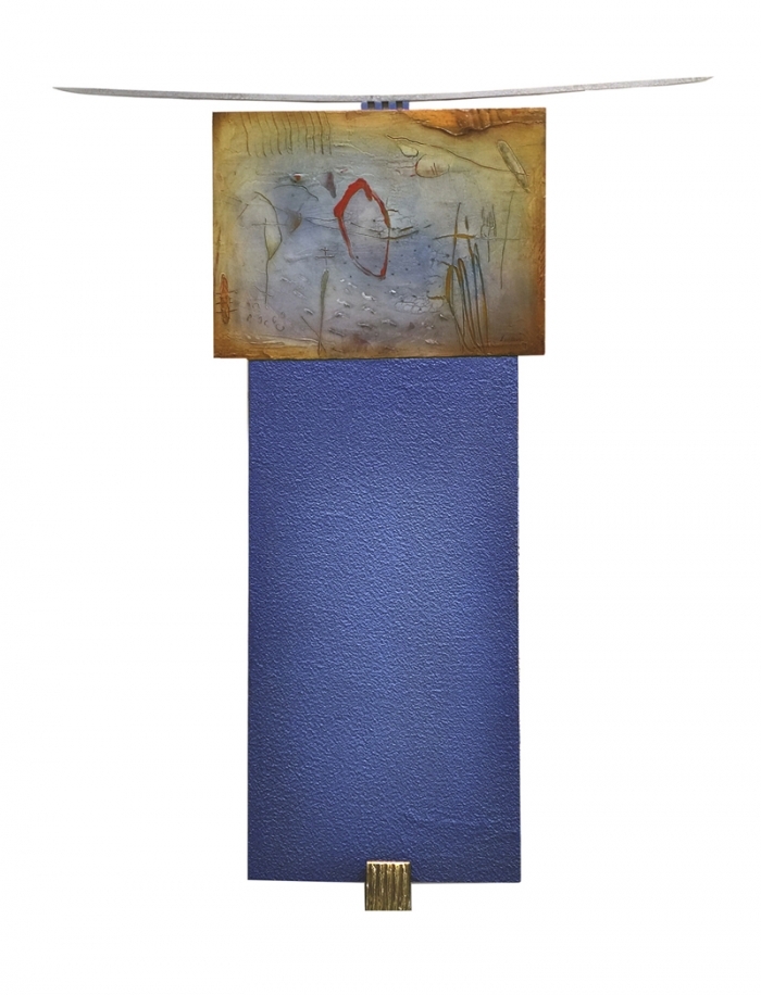 Die amerikanische moderne Online-Galerie Bildhauerei - Zen-Serie Nr. 9, Zen-Blau,