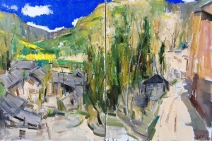 zeitgenössische kunst von Wang Panpan - Distant Mountain