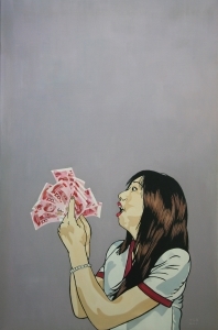 Zeitgenössische Ölmalerei - Madness for Money I