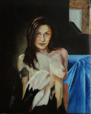 Zeitgenössische Ölmalerei - Dark Portrait 3