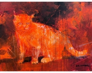 Zeitgenössische Ölmalerei - Cat