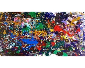 Zeitgenössische Ölmalerei - Abstrakter Expressionist 35