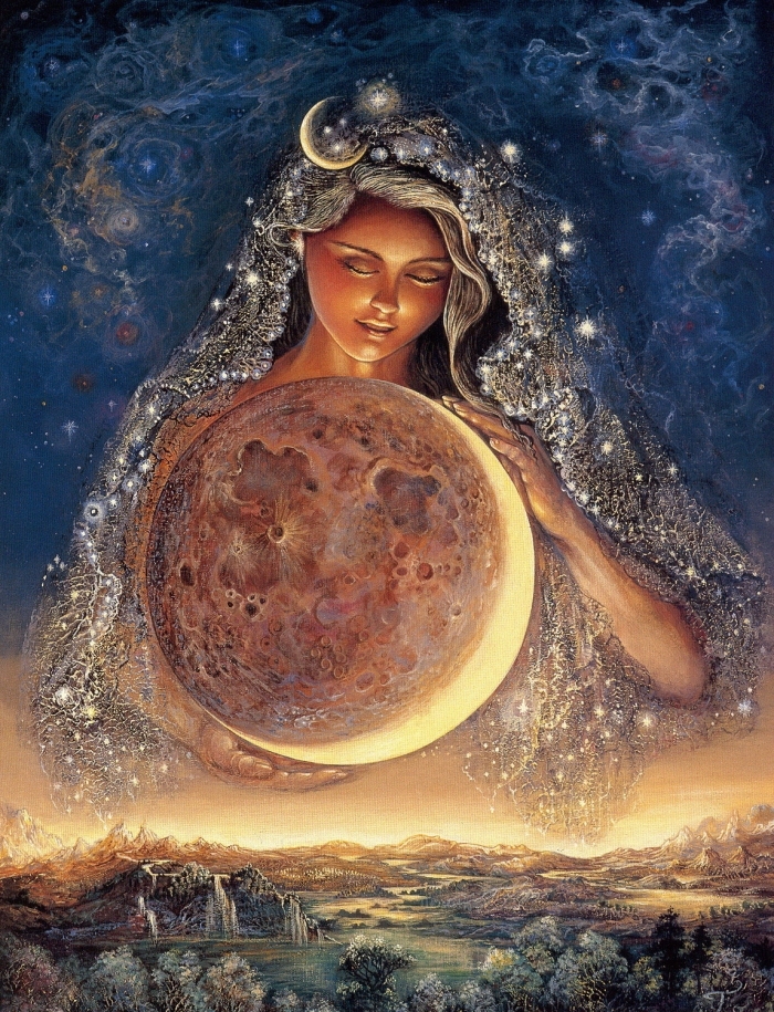 Kinuko Y. Craft Ölgemälde - Göttinnen Mond