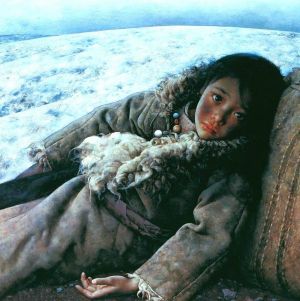 Zeitgenössische Ölmalerei - Ruhige Tundra