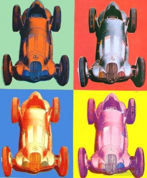zeitgenössische kunst von Andy Warhol - Benz-Rennwagen