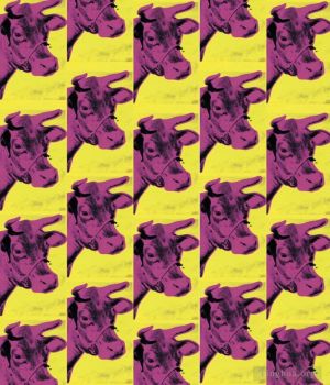 zeitgenössische kunst von Andy Warhol - Kühe gelb