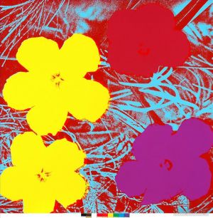 zeitgenössische kunst von Andy Warhol - Blumen 5