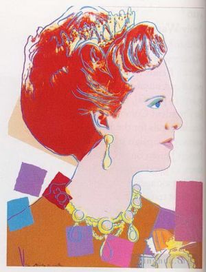 zeitgenössische kunst von Andy Warhol - Königin Margrethe II. von Dänemark