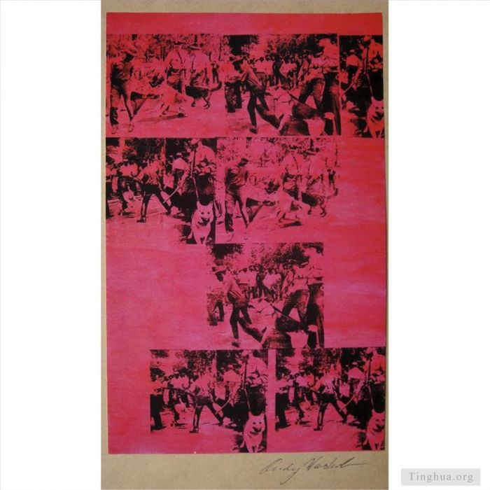 Andy Warhol Andere Malerei - Roter Rassenaufstand