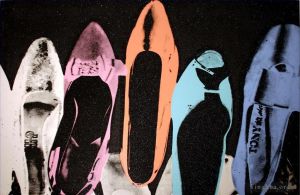 Zeitgenössische Malerei - Schuhe schwarz