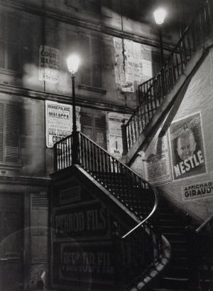 zeitgenössische kunst von Brassaï - Treppe in der Rue Rollin 1934
