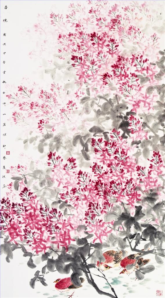 Cai Qinghong Chinesische Kunst - Morgendämmerung im Frühling