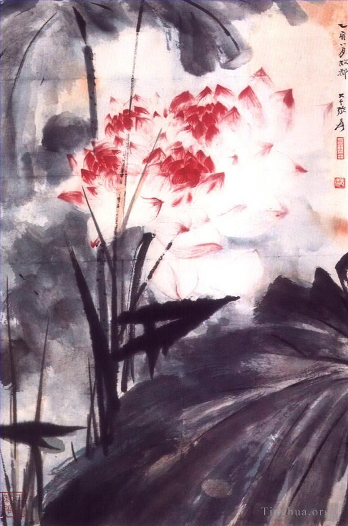 Zhang Daqian Chinesische Kunst - Lotus 13