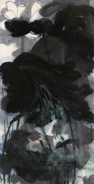 zeitgenössische kunst von Zhang Daqian - Lotus 16