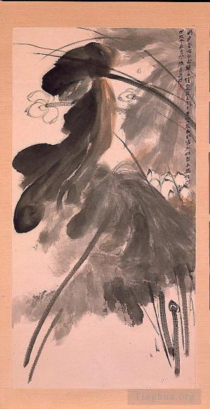 zeitgenössische kunst von Zhang Daqian - Lotus 1958