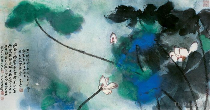 Zhang Daqian Chinesische Kunst - Lotus 30