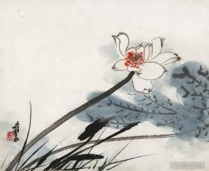 zeitgenössische kunst von Zhang Daqian - Lotus 32
