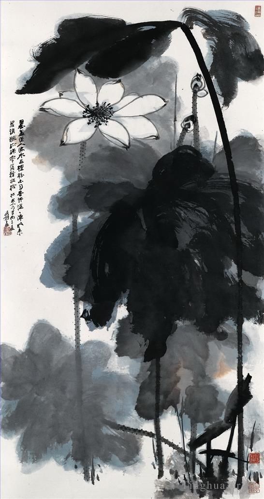 Zhang Daqian Chinesische Kunst - Lotus 5