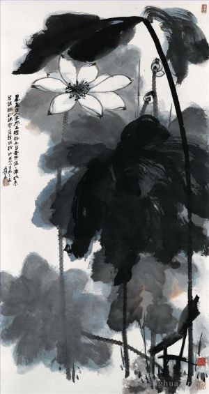 zeitgenössische kunst von Zhang Daqian - Lotus 5