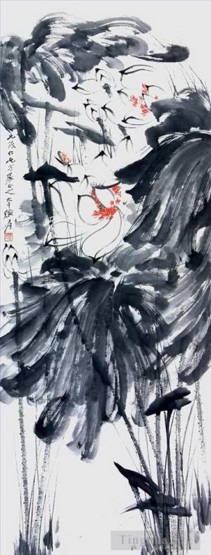 zeitgenössische kunst von Zhang Daqian - Lotus 6