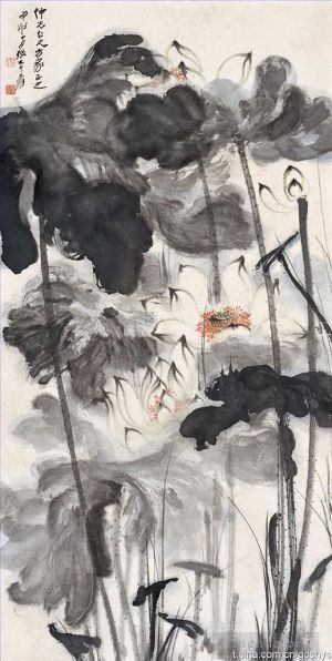 zeitgenössische kunst von Zhang Daqian - Lotus 7