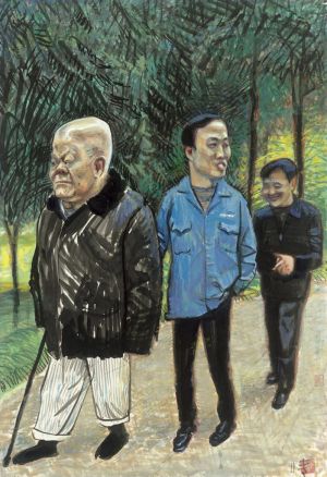 zeitgenössische kunst von Chang Qing - Spazieren gehen