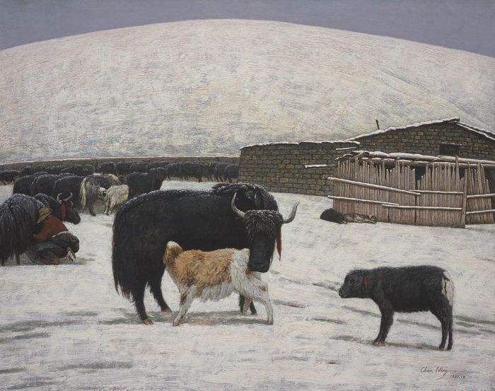 Chen Ning Ölgemälde - Gemälde der Serie Winter