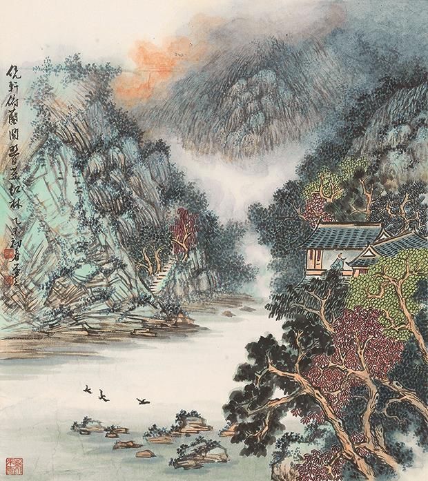 Chen Qiang Chinesische Kunst - Ein Tal im Frühling