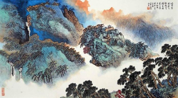 Chen Qiang Chinesische Kunst - Gewässer und Berge