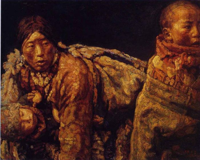Chen Yifei Ölgemälde - Mutter und Kind