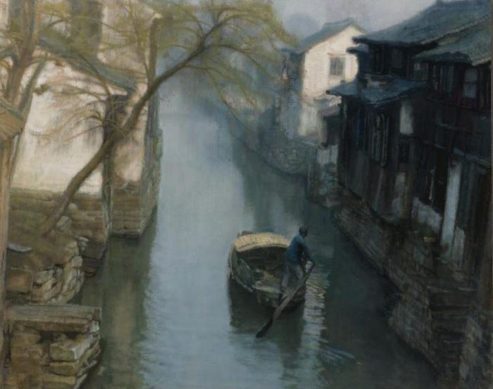 Chen Yifei Ölgemälde - Frühlingsweiden 1984