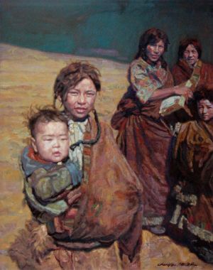 zeitgenössische kunst von Chen Yifei - Tibeter