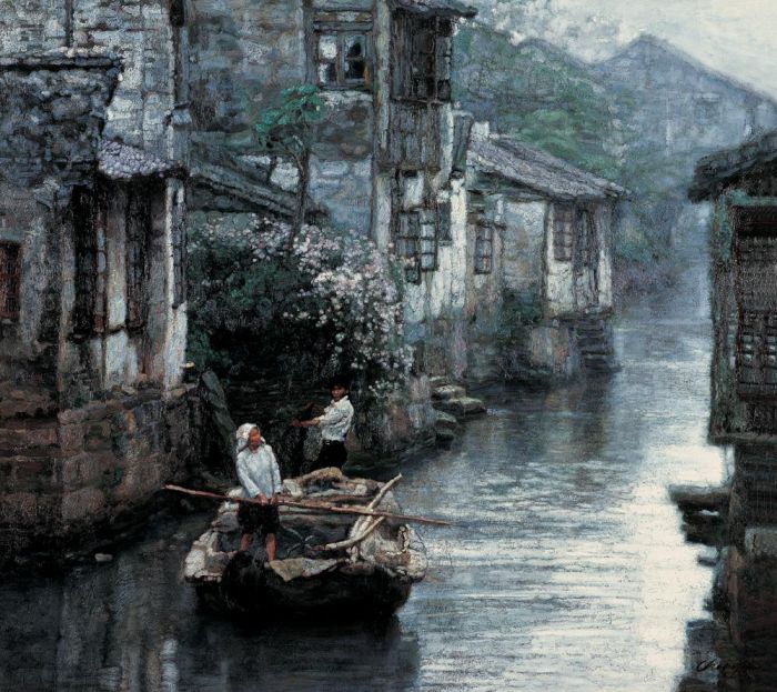 Chen Yifei Ölgemälde - Yangtze River Delta Water Country 1984